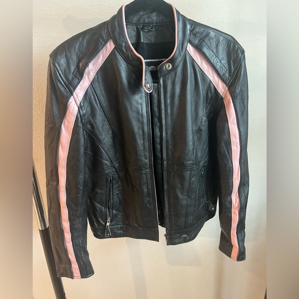 Leather moto jacket